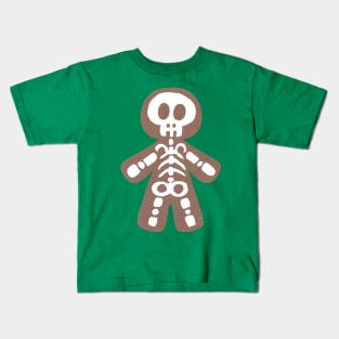 Skeleton Gingerbread Person Kids T-Shirt